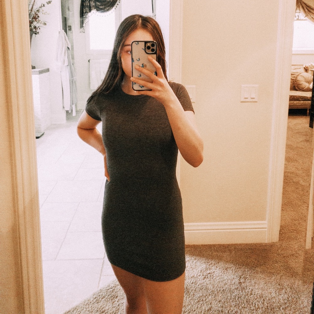 SOLD brandy melville✨— grey tshirt dress!!